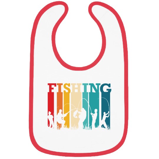 Fishing fish vintage retro Bibs