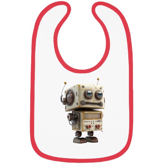 Cute Rusty Robot Bibs