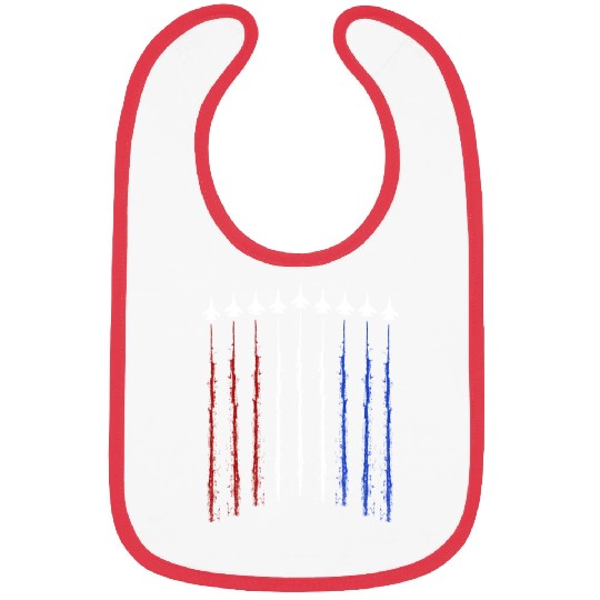 Airplane Plane USA Flag Bibs