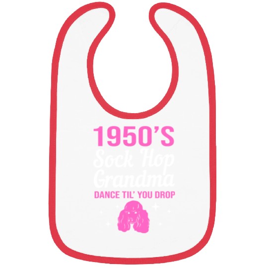 Retro Dance 1950s Sock Hop Dancing Grandma Bibs
