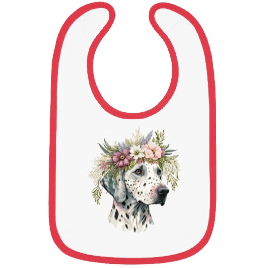 Dalmatian Flower Crown Pet Dog Floral Puppy Bibs