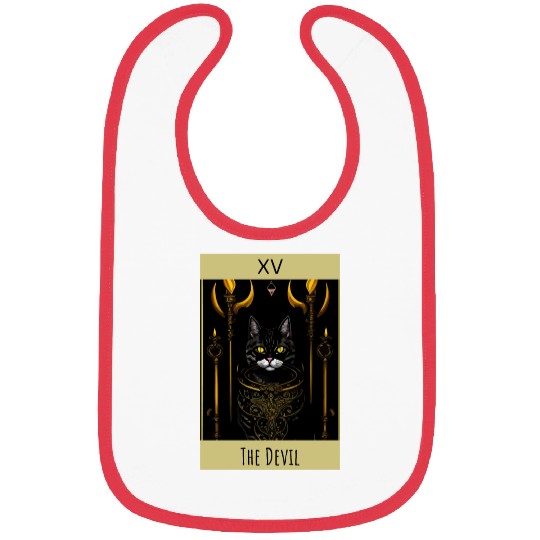 Tarot card the devil cat - readings and astrology Bibs