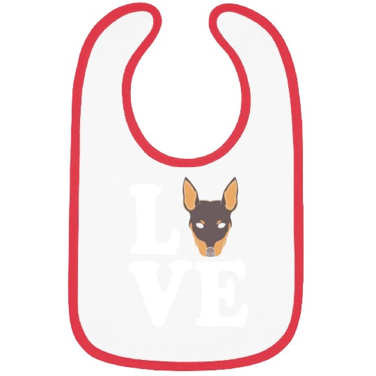 Miniature Pinscher Dog Owner I Love My Min Pin Bibs