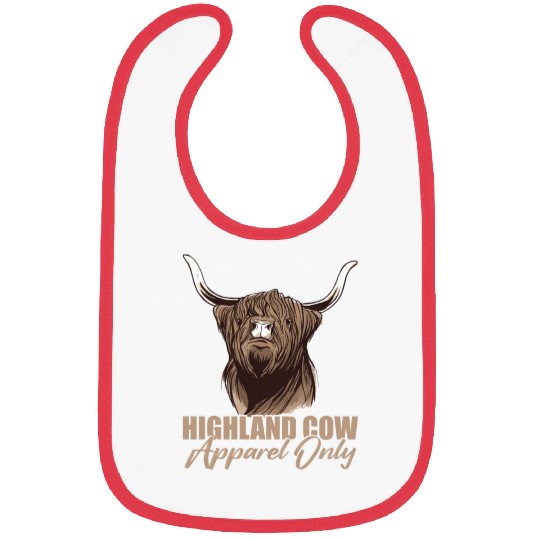 Highland Cow Apparel Only Bibs