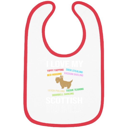 Funny Scottie Dog I Love My Scottish Terrier Bibs