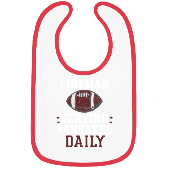 Lineman Serving Pancakes Daily Bibs