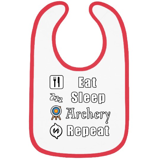 Eat Sleep Archery Repeat red Bibs