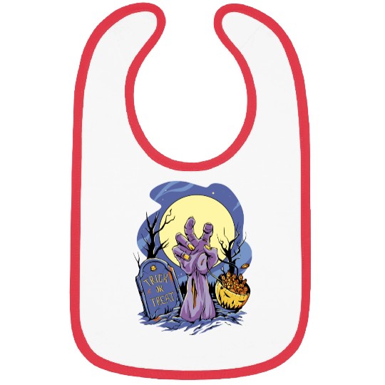 Halloween Zombie Candy Trick Or Treat Bibs