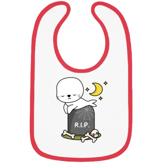 Boo Cute Seal Halloween design trick or treat RIP Bibs