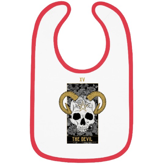 The Devil Tarot Card Skull Bibs