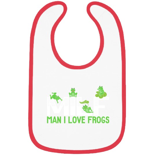 Man I Love Frogs Tadpole Amphibian Herpetologist Bibs