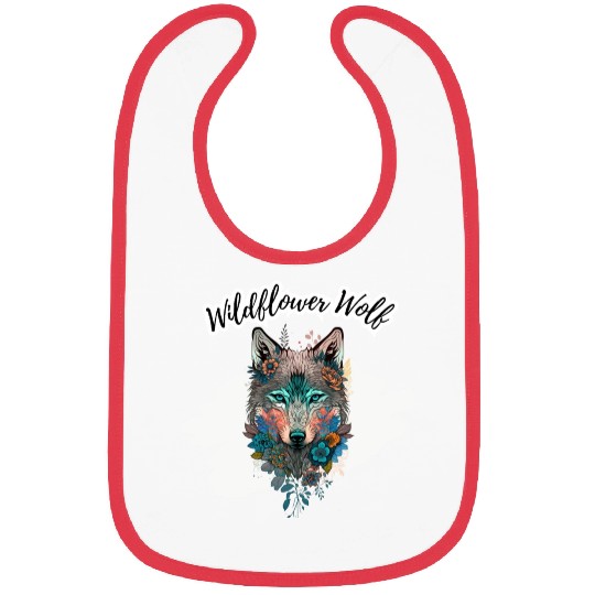 Wildflower Wolf Bibs