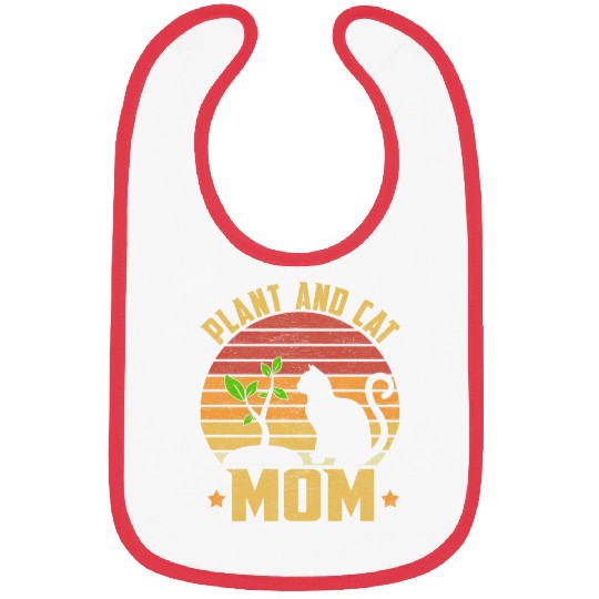 Plant and Cat Lover Mom - Gardening Gardener Bibs