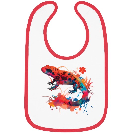 Magical Red Salamander Bibs
