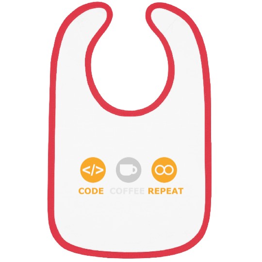 coffee code repeat software developer tech Bibs