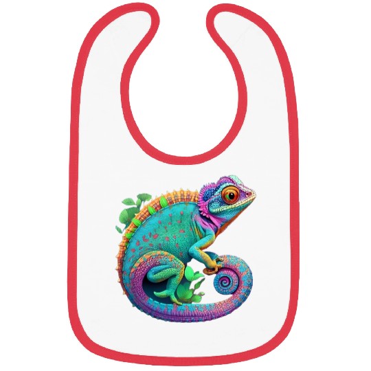 Cute Chameleon is a colorful beautiful Cute animal Bibs