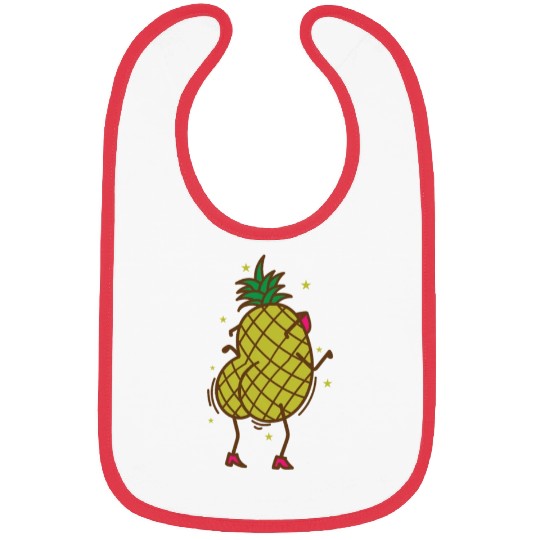Pineapple dancing tropical sweet Fruit Bibs
