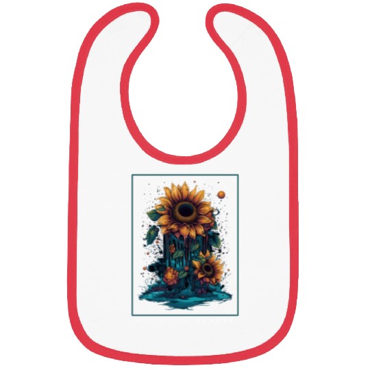 Psychedelic Sunflowers Garden Nature Lover Gift Bibs