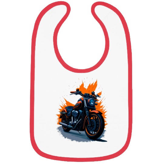 Motorcycle Retro illustration Bibs