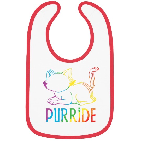 Kitten Cat Gay LGBTQ Rainbow LGBT Pride Month Bibs