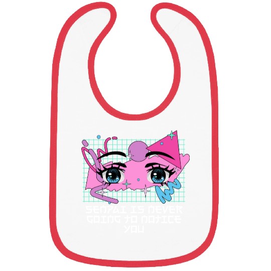 Senpai Is Never Going to Notice You Anime Funny Ma Bibs