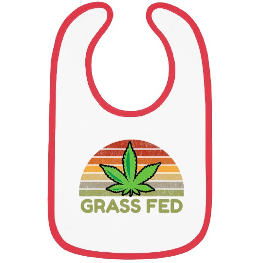 Grass Fed Hemp Farmer Weed Cannabis Marijuana Bibs
