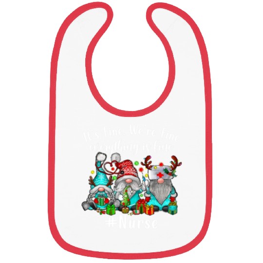 Gnome Its Fine Im Fine Everything Is Fine Xmas Bibs