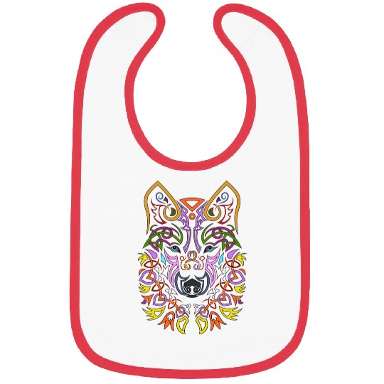 Celtic Wolf Design Bibs