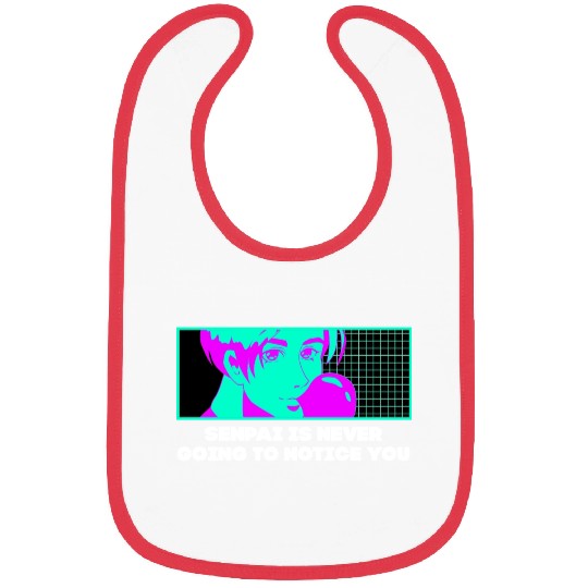 Senpai Is Never Going to Notice You Anime Funny Ma Bibs