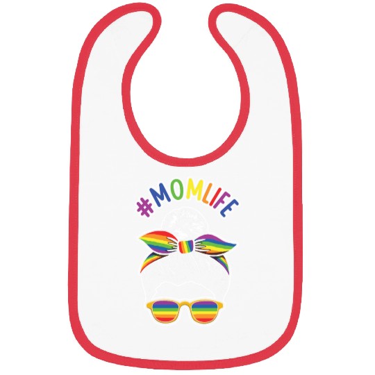 For Moms Mommy Gay LGBTQ Rainbow LGBT Pride Month Bibs