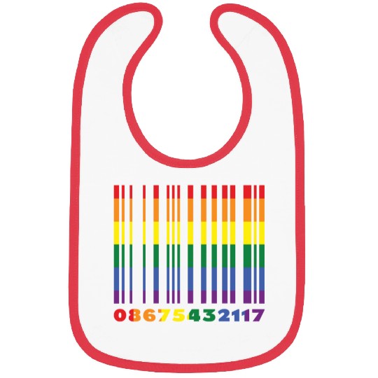 Bar Code Gay LGBTQ Rainbow LGBT Pride Month Bibs