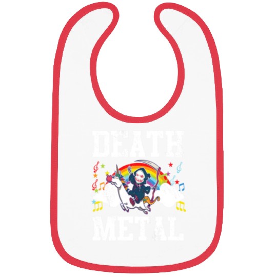 Death Metal Grim Reaper Riding A Unicorn Trick Bibs