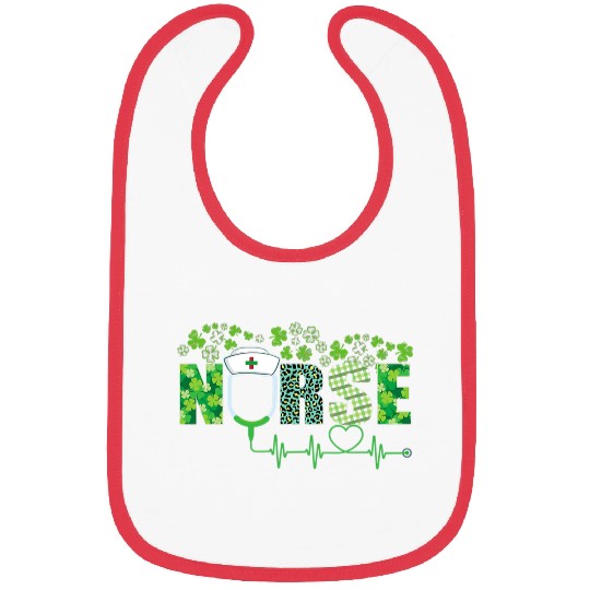 Leopard Nurse Shamrock Stethoscope Saint Patricks Bibs