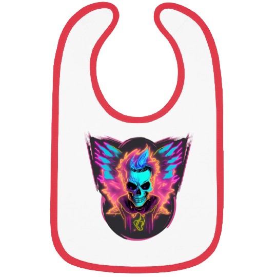 Skull Neon Wizard Bibs