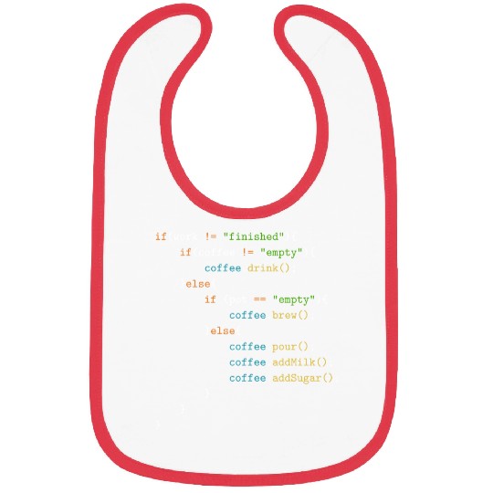 programmers coffee automated daily routine program Bibs