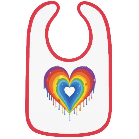 Embrace LGBT Pride: Rainbow Heart, Gay, Lesbian, Bibs