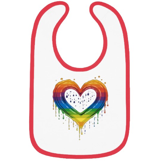 Celebrate Diversity: LGBT Rainbow Heart for Bibs