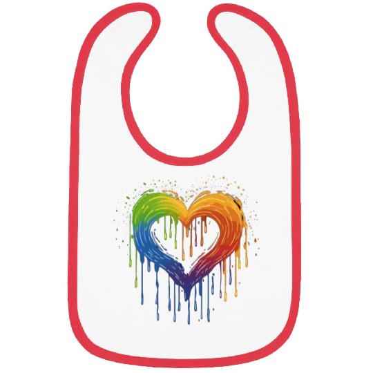 Love Without Limits: LGBTQ+ Rainbow Heart, Bibs