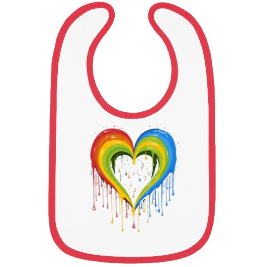 Love is Universal: LGBTQ+ Rainbow Heart, Bibs