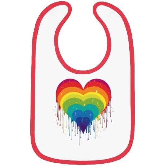 Queer & Loving It: LGBT Rainbow Heart, Supporting Bibs