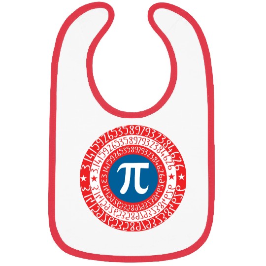 Captain Pi Superhero Shield Bibs