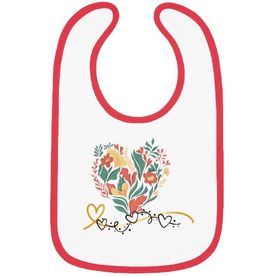 heart flower Bibs