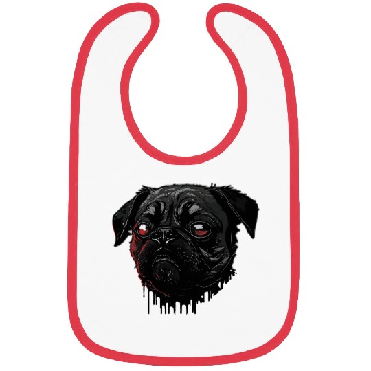 scary Pug Bibs