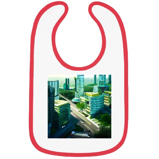 Green Horizon: A Vision of Sustainable Cityscape Bibs