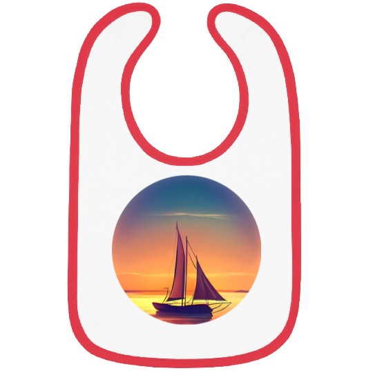 Sailboat sunset design Bibs