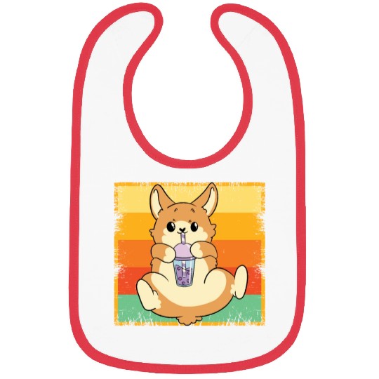 Bubble Tea Lover Boba Tea Drinker Dog Owner Bibs