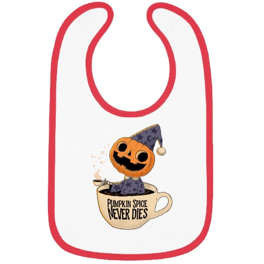 Pumpkin Spice Never Dies Bibs