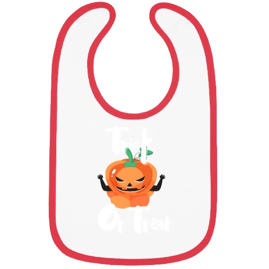 Scary Trick Or Treat Pumpkin Bibs