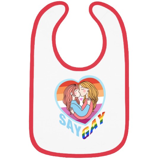Say Gay Lesbian Couple Bibs