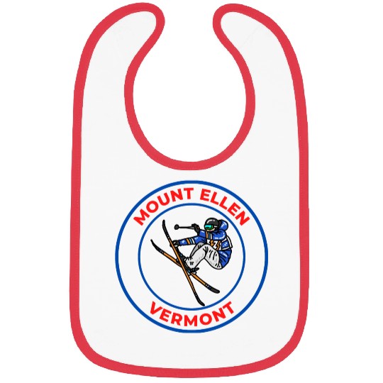Retro Cool Skiing in Mount Ellen Vermont Souvenir Bibs